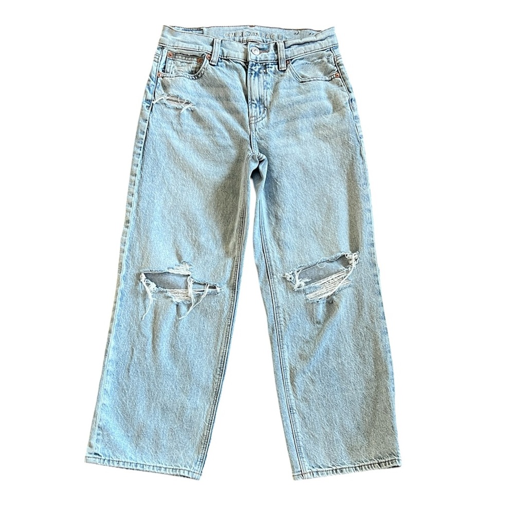 American Eagle Women's Distressed Strigid Stovepipe‎ Jeans Size 0 X-Short